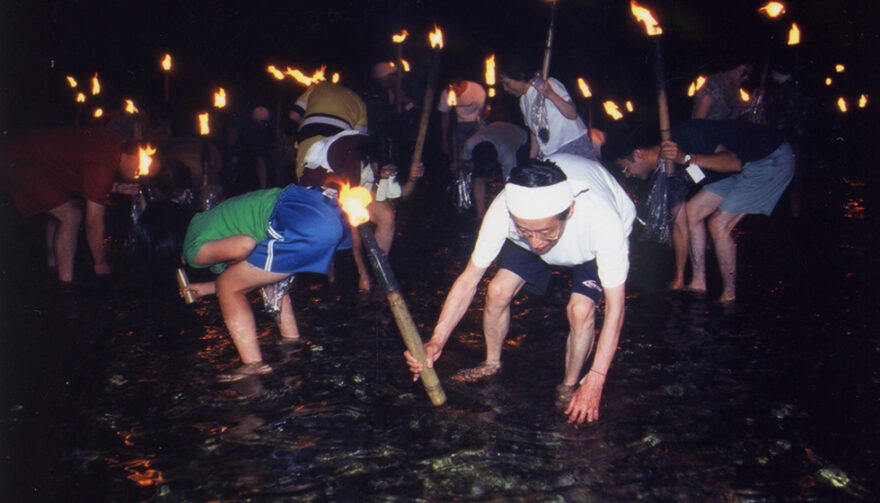 夜のさざえ拾いと民謡鑑賞