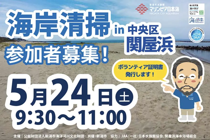 【5月24日】海岸清掃参加者募集（関屋浜）
